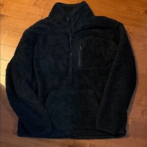 PINK Victoria's Secret Men's Black Zip-Up Sweater
